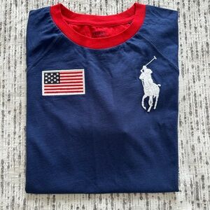 Polo by Ralph Lauren Boy’s Navy and Red Short Sleeve Tee